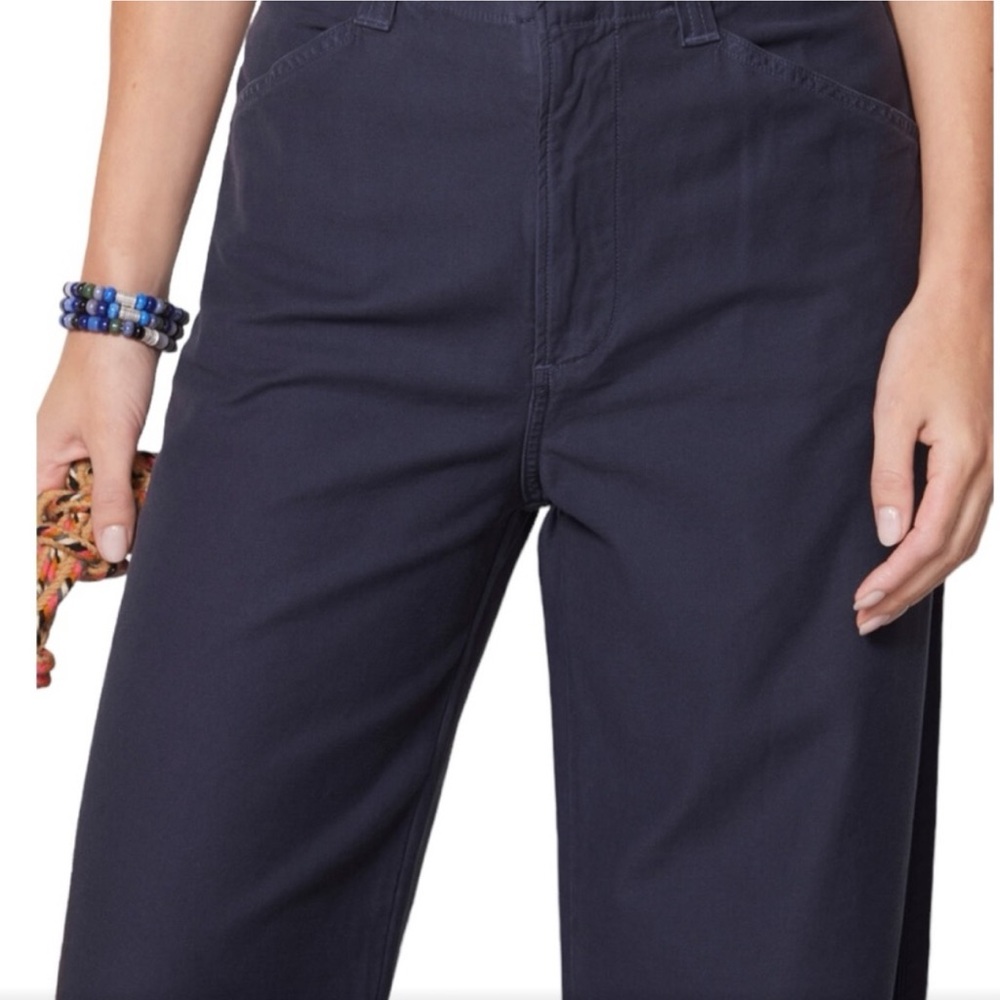 Citizens Of Humanity Paloma Utility Trousers Washed Marine Size 27 Wide Leg Pant